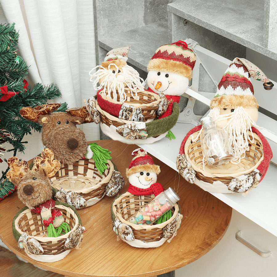 Christmas Decoration Candy Basket Desktop Ornaments Children Candy Basket Decoration Candy Box - MRSLM