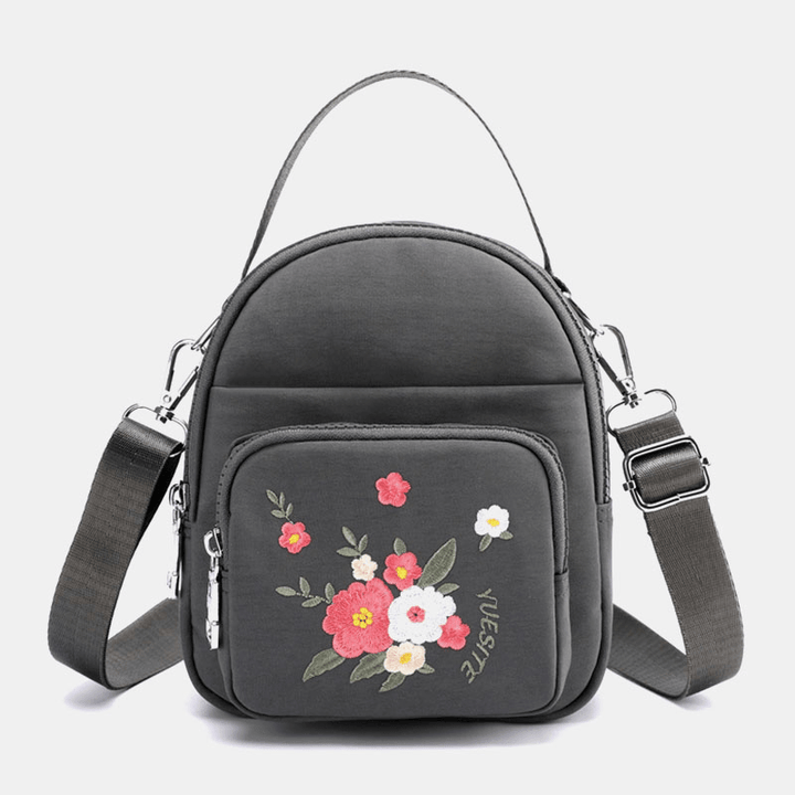 Women Fashion Embroidery Shoulder Bag Crossbody Bag - MRSLM