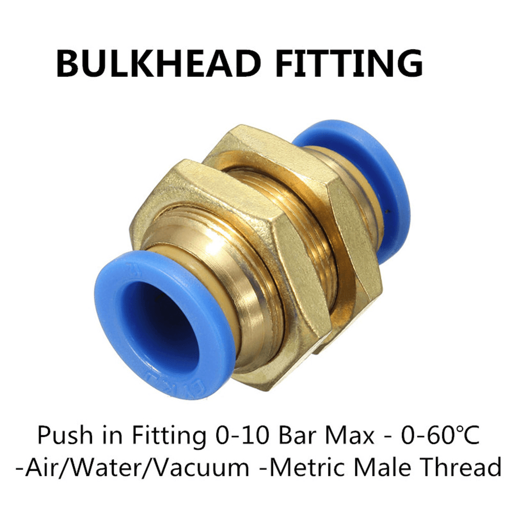 Pneumatic Connector Pneumatic Push in Fittings for Air/Water Hose and Tube All Sizes Available - MRSLM