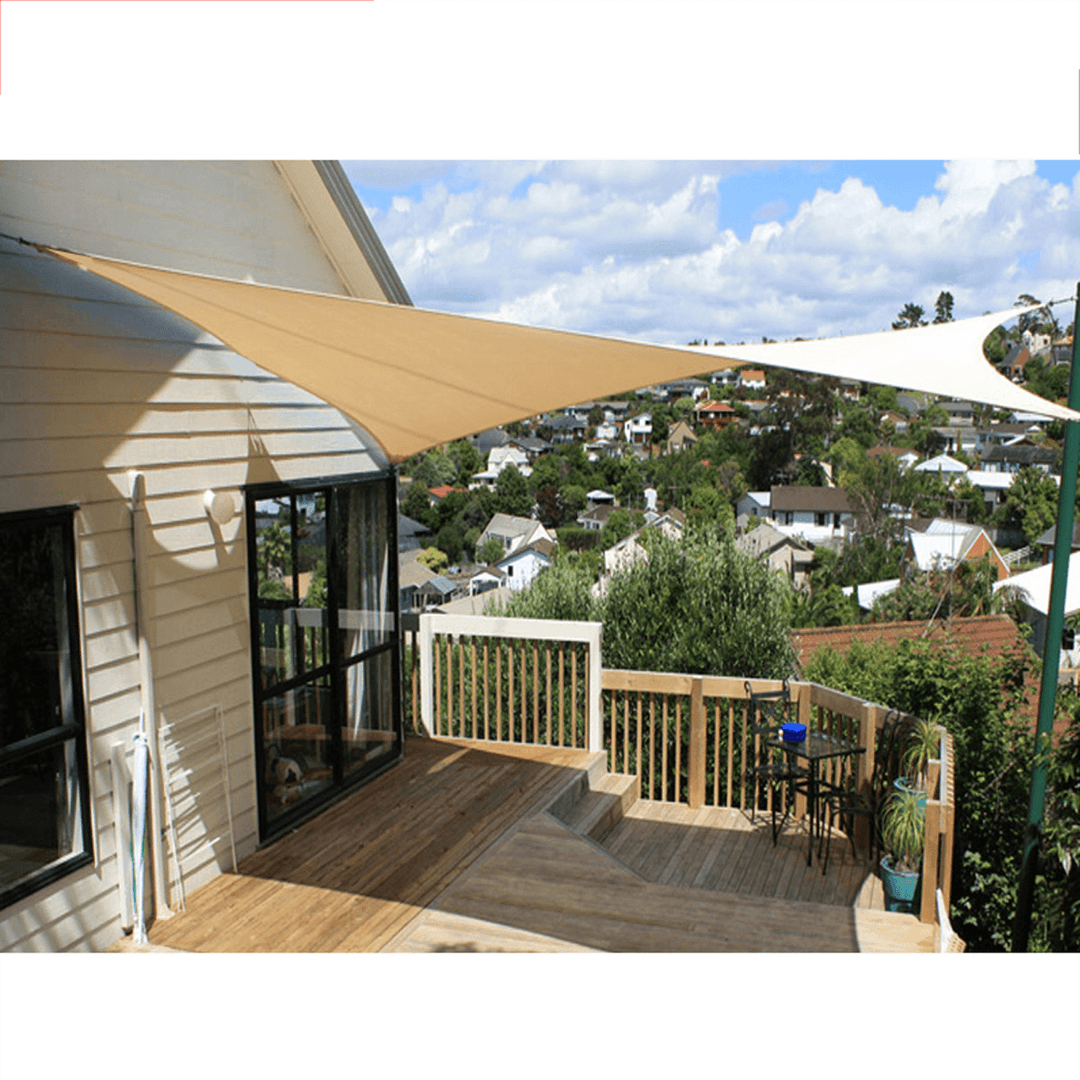 Sun Shade Sail Waterproof 420D Oxford Polyester Canopy Cover Awning Outdoor Garden Protection - MRSLM