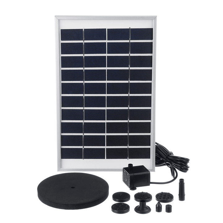 5W Solar Power Panel Water Pump 380L/H Garden Landscape Floating Fountain - MRSLM