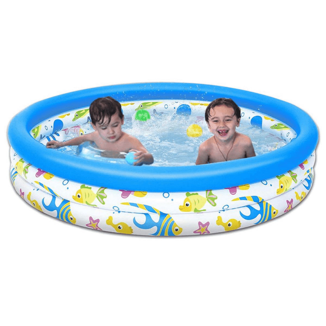 122X25Cm Children Summer Outdoor Bathing Tub Baby Toddler Paddling Inflatable round Swimming Pool Kids - MRSLM