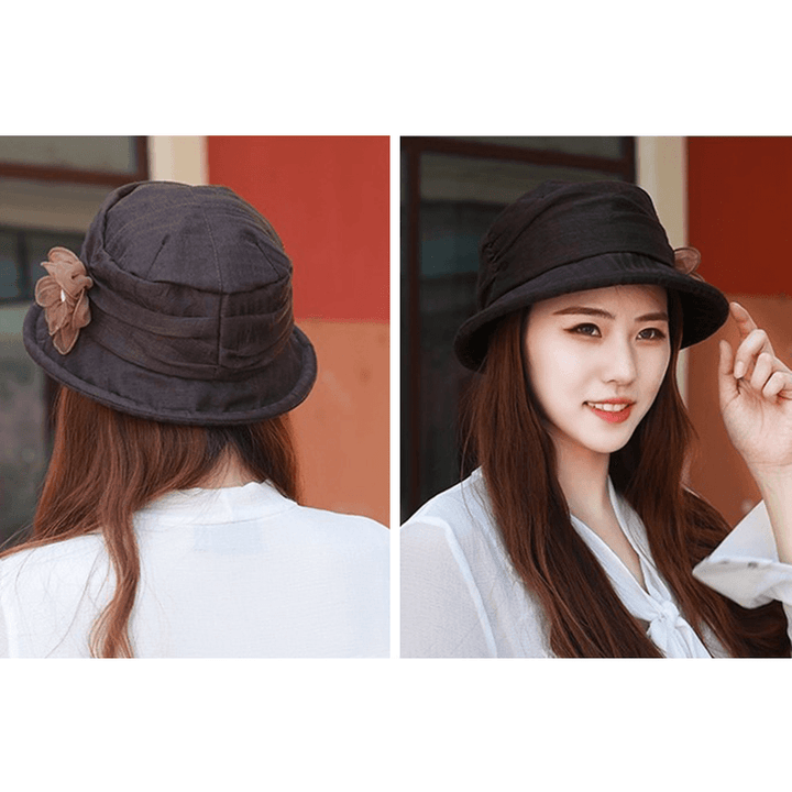 Women Chiffon Breathable UV Protection Bucket Cap - MRSLM