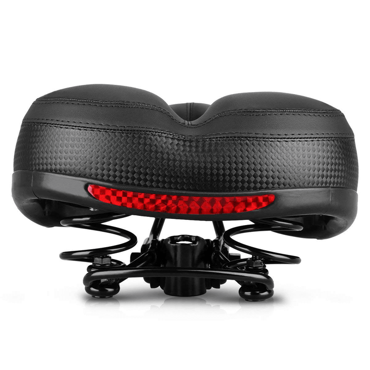 City Wheel Super Soft Elastic Thickened Widened Cushion Reflective Stripe Touring Mountain Bike Saddle - MRSLM