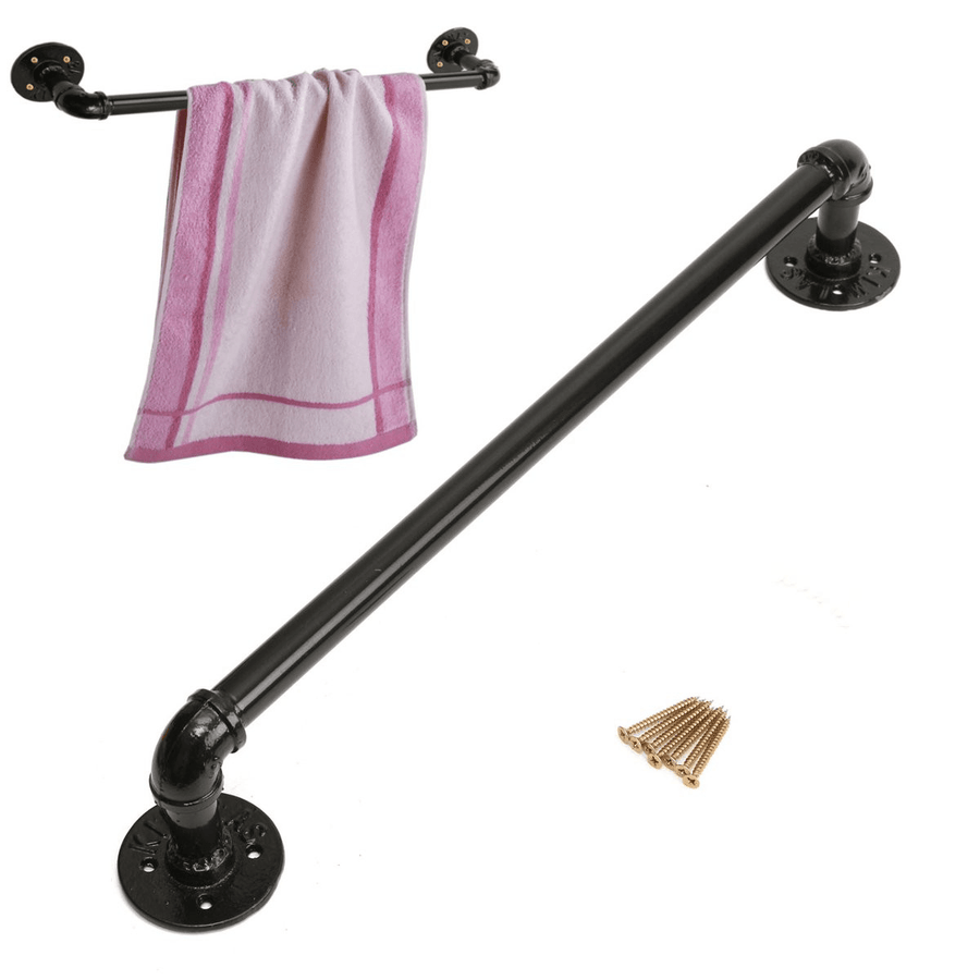 60Cm Retro Industrial Tube Towel Rack Clothes Rod - MRSLM