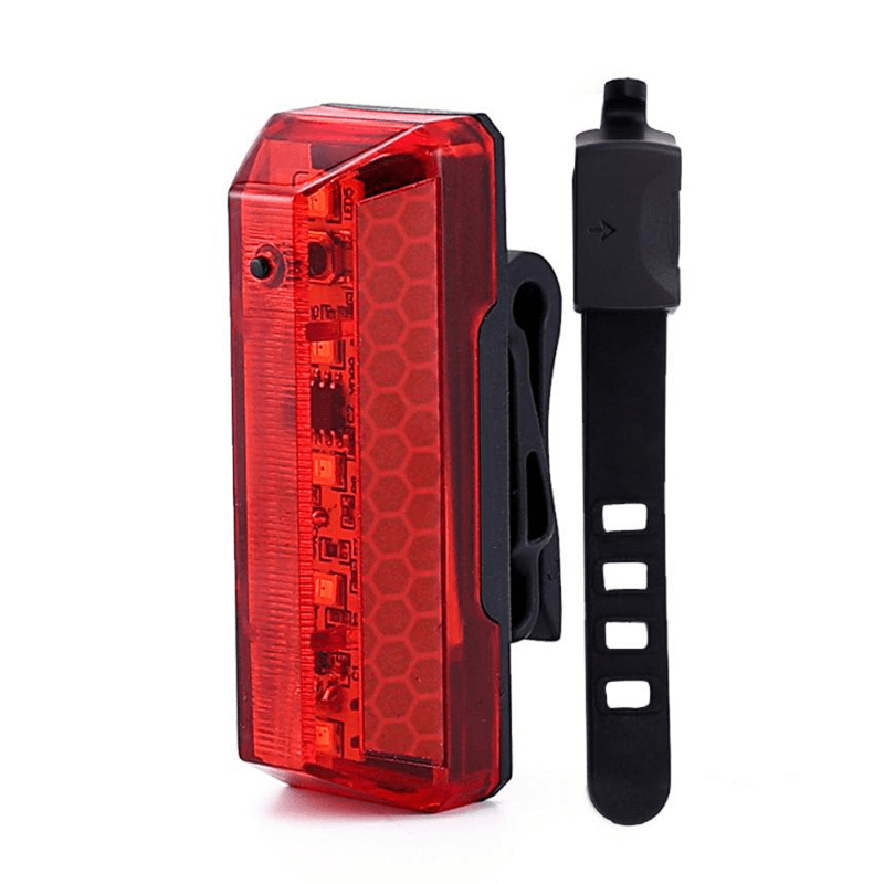 XANES TL10 5 LED 5 Modes Bike Tail Light Waterproof USB Charging Reflective Shell Bicycle Rear Light - MRSLM