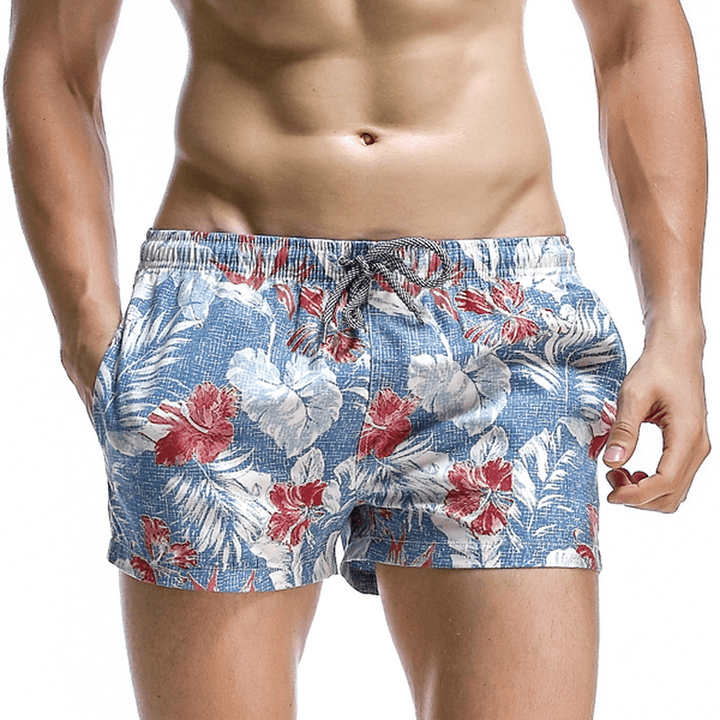 Fashion Hawaiian Printing Quick Dry Breathable Sports Board Shorts for Men - MRSLM