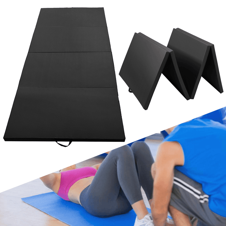 118X47.2X1.97Inch Gymnastics Mat Home Gym Folding Panel Sports Yoga Exercise Tumbling Fitness Pad - MRSLM