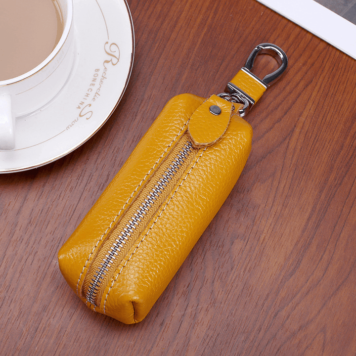 Men and Women Genuine Leather Car Key Case Holder Purse - MRSLM