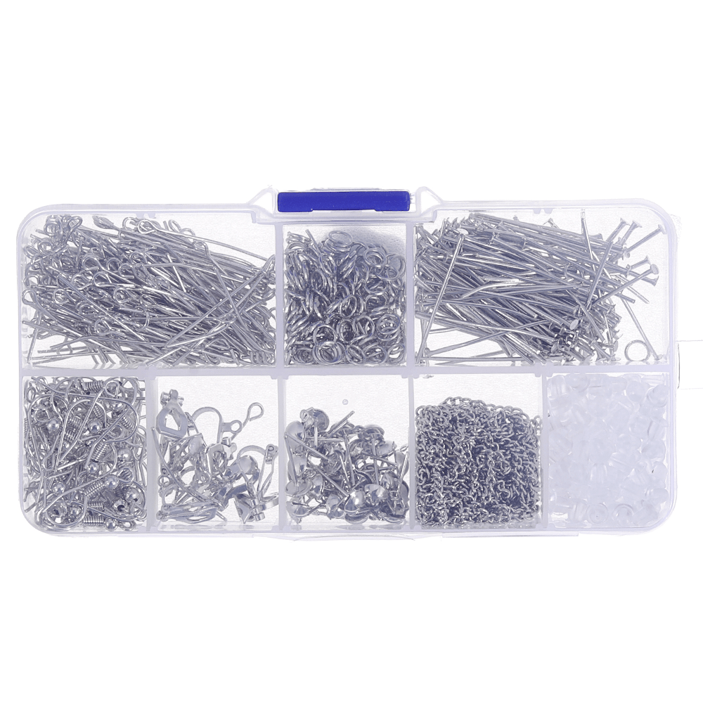 660Pcs/Set Eye Pins Lobster Clasps Jewelry Wire Earring Hooks Jewelry Finding Kit for DIY Necklace Jewelry Bracelet Making - MRSLM