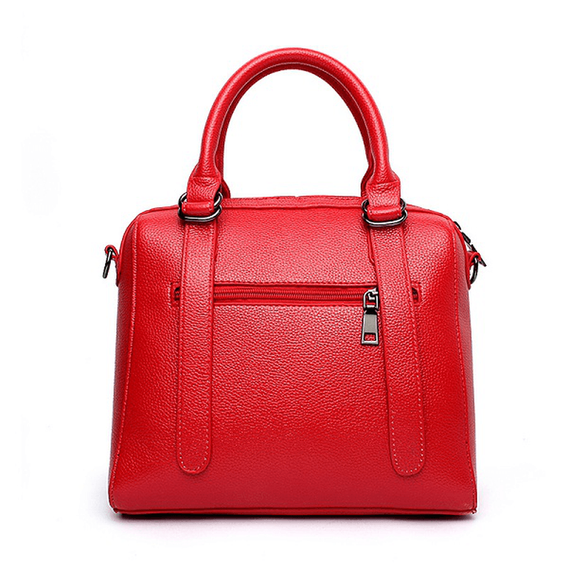 Women High Quality PU Leather Functional Capacity Handbag Shoulder Bag - MRSLM