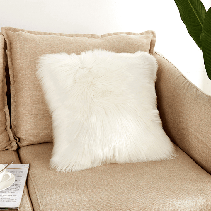 40*40Cm Fluffy Plush Soft Sofa Chair Pillow Case Cushion Cover - MRSLM