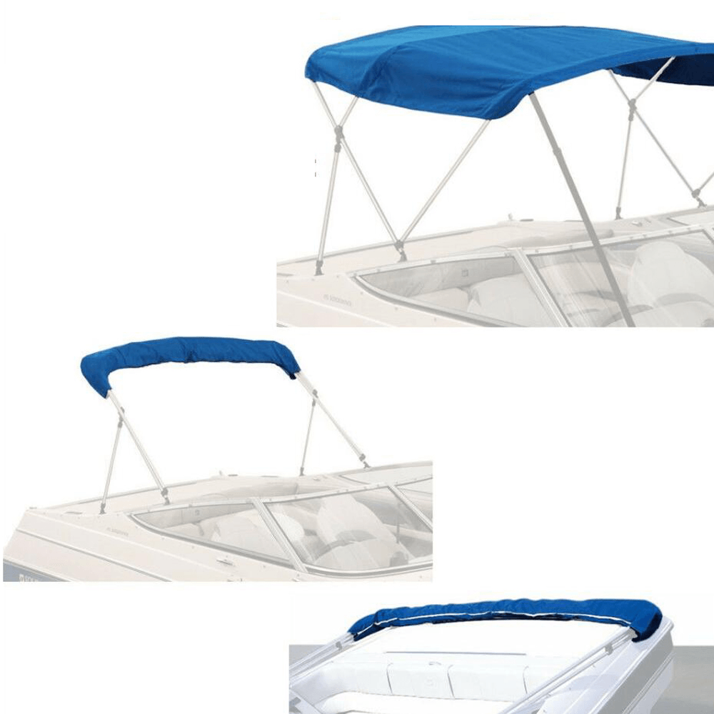 Waterproof Boat Replacement Canvas 600D Polyester Tent Top Cloth with Zipper Pockets No Frame - MRSLM