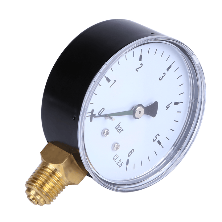 TS-60-6 6 Bar Mini Pressure Gauge Dial Air Compressor Meter Hydraulic Pressure Tester Accurate Measuring Tool - MRSLM