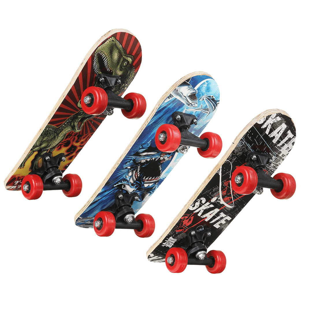 43Cm Kids Skateboard 7 Layer Maple Wood Adult Tricks Longboard for Beginner Gift - MRSLM