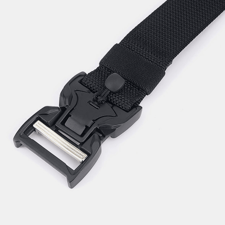 Men Nylon Braided 125Cm Magnet Quick Release Buckle Wear-Resistant Outdoor Military Training Tactical Belts - MRSLM