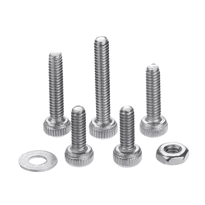 Suleve™ M2SH1 240Pcs M2 Hex Socket Cap Head Screw 304 Stainless Steel Washer Nut Assortment - MRSLM