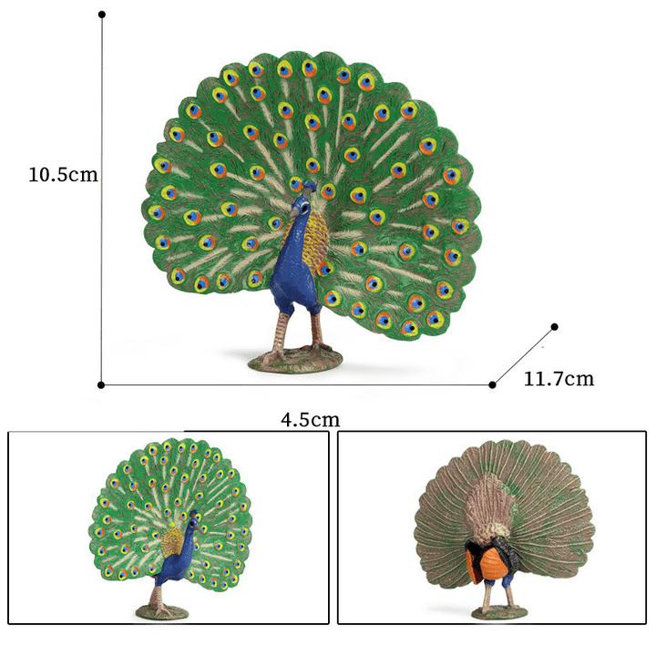 Children'S Solid Simulation Bird Peacock Decoration Ornaments - MRSLM