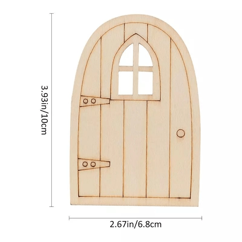 2Mm Wooden Fairy Door Creative Decoration - MRSLM