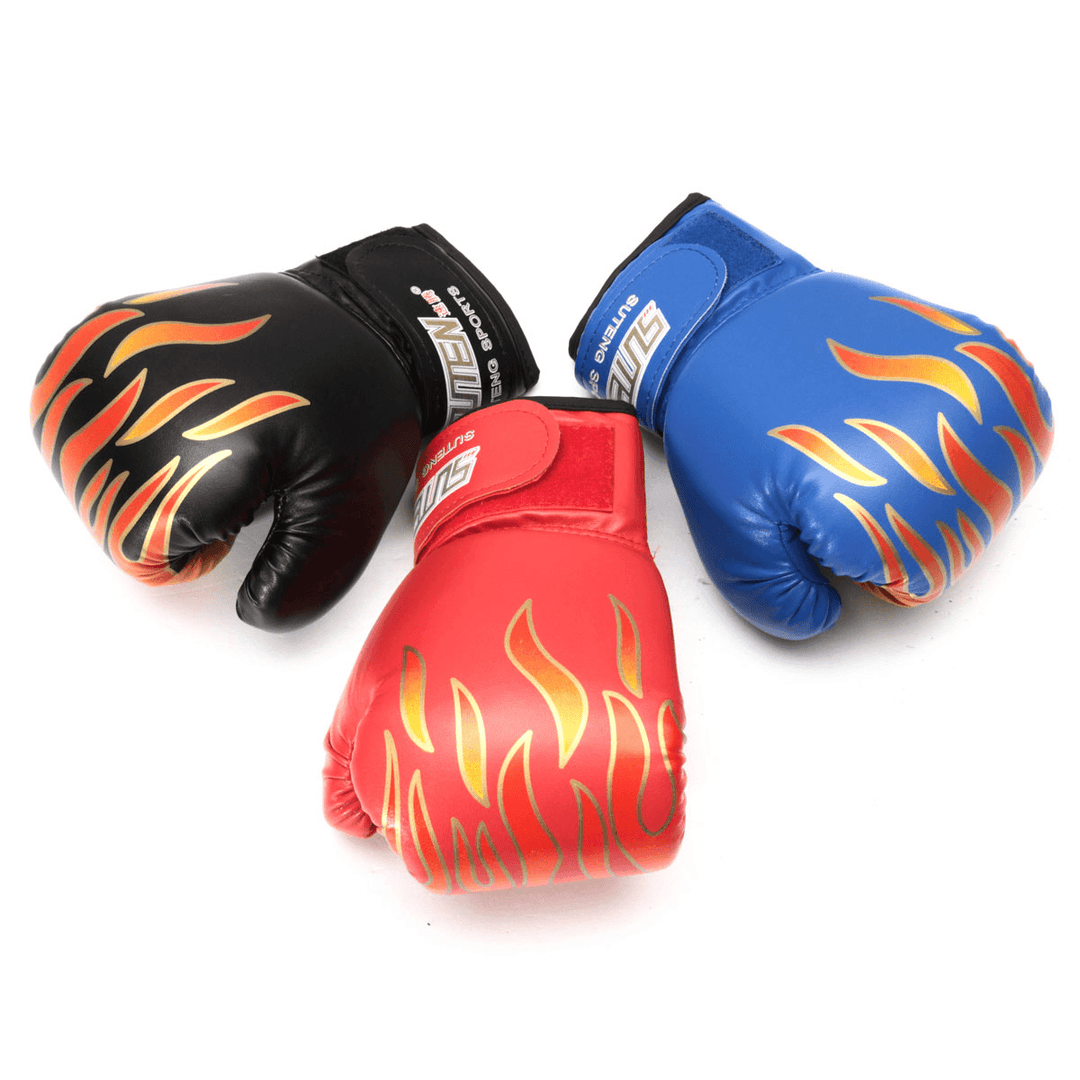 1 Pair Muay Thai Boxing Gloves Sparring Fight Training Coaching Fitness Gloves Child Kids Boxing Gloves - MRSLM