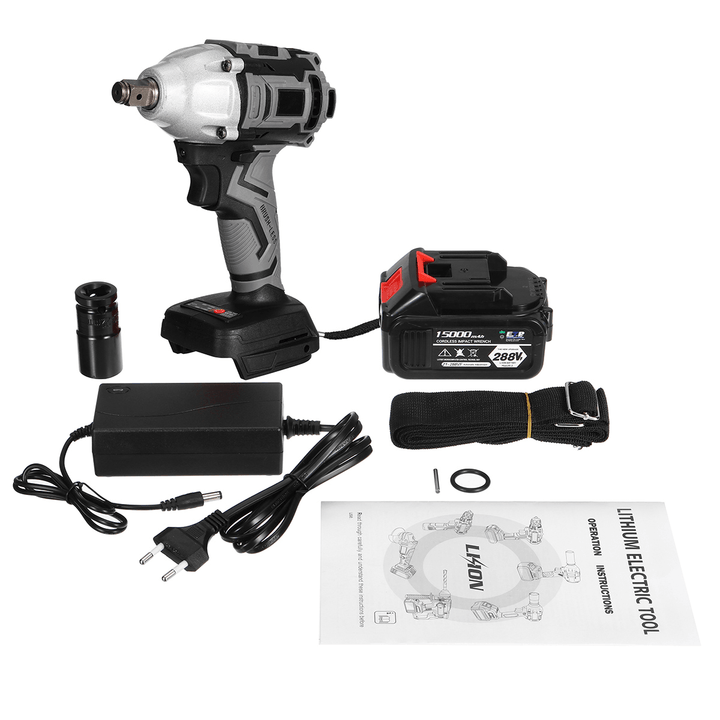 288VF 800N.M Cordless Brushless Electric Impact Wrench Tool W/ LED Light - MRSLM