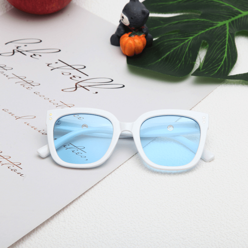 Youth Sunglasses Anti-Ultraviolet Retro Children'S Personality Literary Big Frame - MRSLM