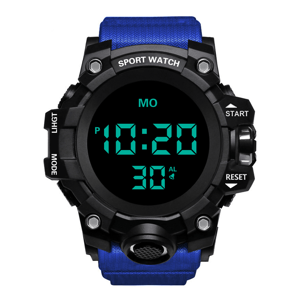 HONHX 55F-783 Men Luminous Display Stopwatch Alarm Clock Fashion Digital Watch - MRSLM