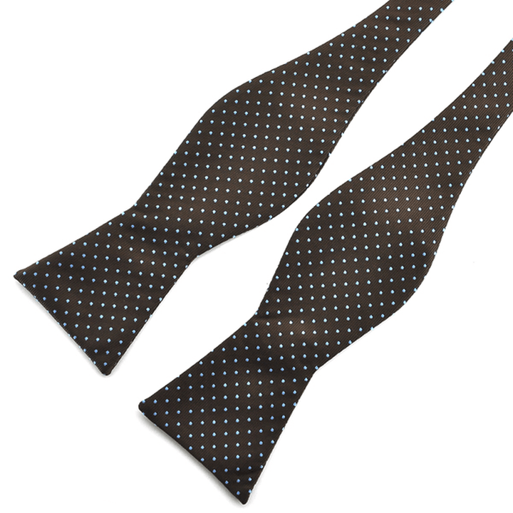 Pensee Men'S Bow Ties Casual Polka Dot Paisley Jacquard Woven Silk Neckties Accessory - MRSLM