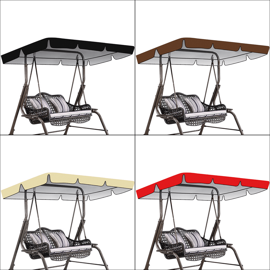 2100D Oxford Cloth Swing Top Cover Swing Awning Waterproof Sun Protection Canopy Outdoor Garden Shade Canopy - MRSLM