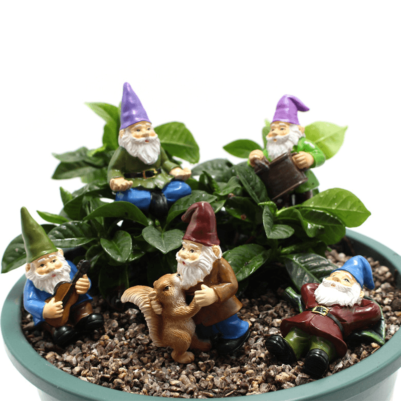 Resin Dwarf Garden Potted Plant Succulent Green Plant Landscape Plug-In - MRSLM