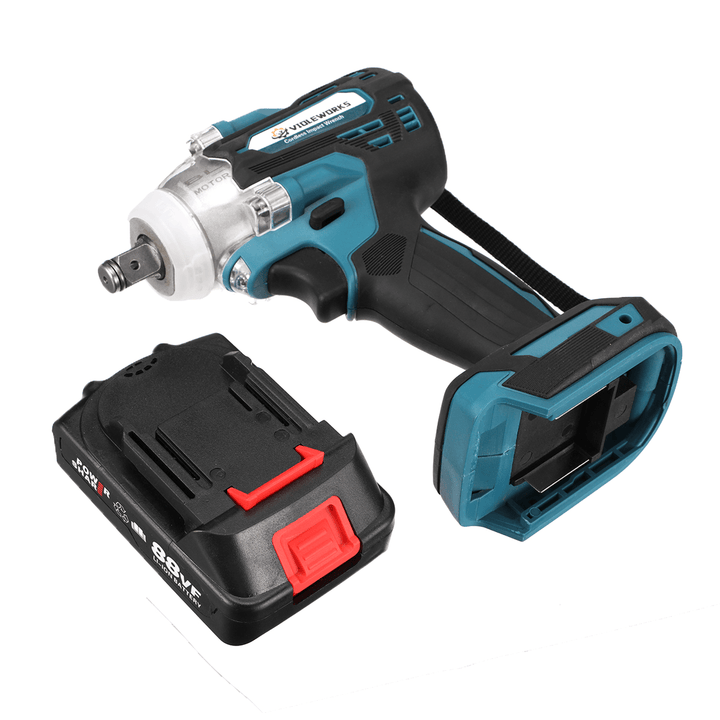 VIOLEWORKS 88VF 1/2" 520NM Electric Wrench Cordless Brushless Impact Wrench W/ 1/2Pcs Battery - MRSLM