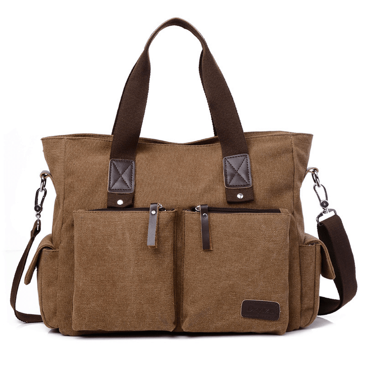 Men Canvas Outdoor Casual Traveling Large Capacity Bag - MRSLM