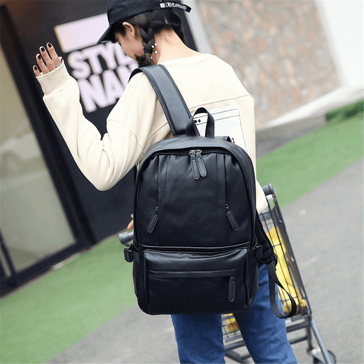 13L Leather Backpack Rucksack Laptop Shoulder Bag Outdoor Sports Travel - MRSLM