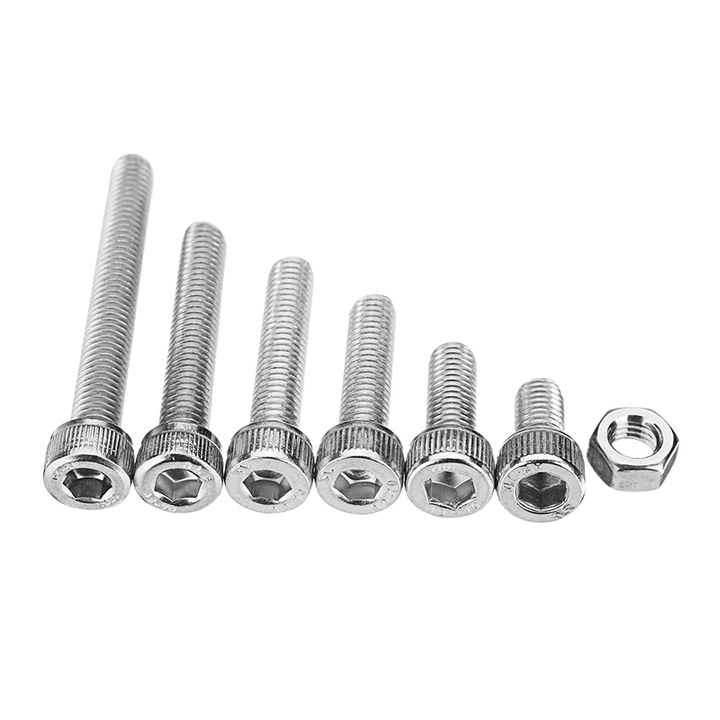 Suleve™ M5SH3 110Pcs M5 Stainless Steel 10-40Mm Hex Socket Cap Screw Allen Bolt Assortment Kit - MRSLM