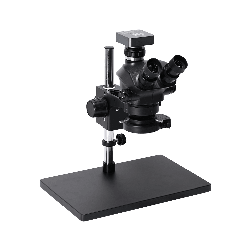 48MP 3.5X-100X Simul-Focal Trinocular Stereo Microscope with Zoom Big Table Stand Soldering PCB Jewelry Repair Kit - MRSLM