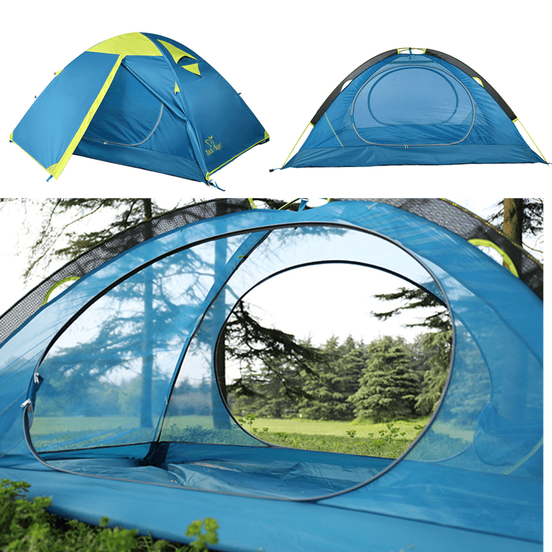 Trackman TM1218 Outdoor 2 Person Camping Tent Double Layers 82.6X55X43.3Inch 3 Season Hiking Tents - MRSLM