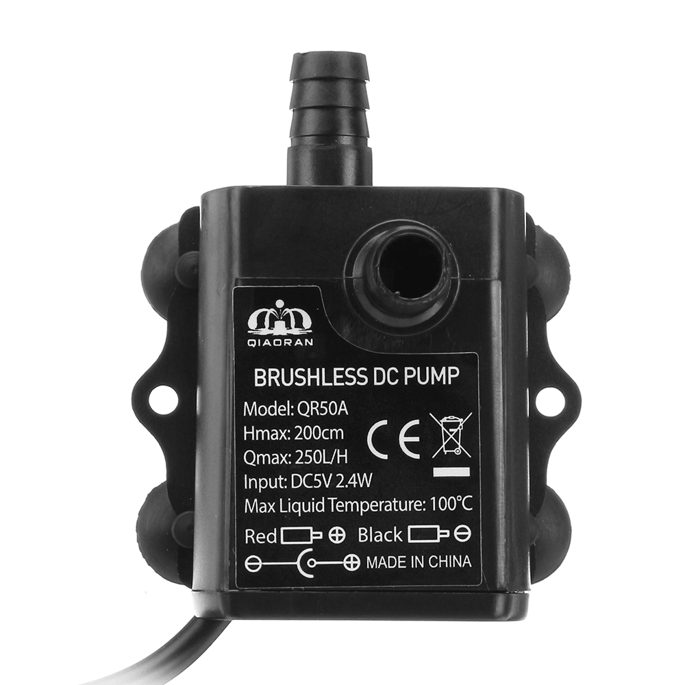 Machifit DC 5V 12V 6W Water Pump USB Female Plug Ultra-Quiet Mini Brushless DC Water Pump - MRSLM