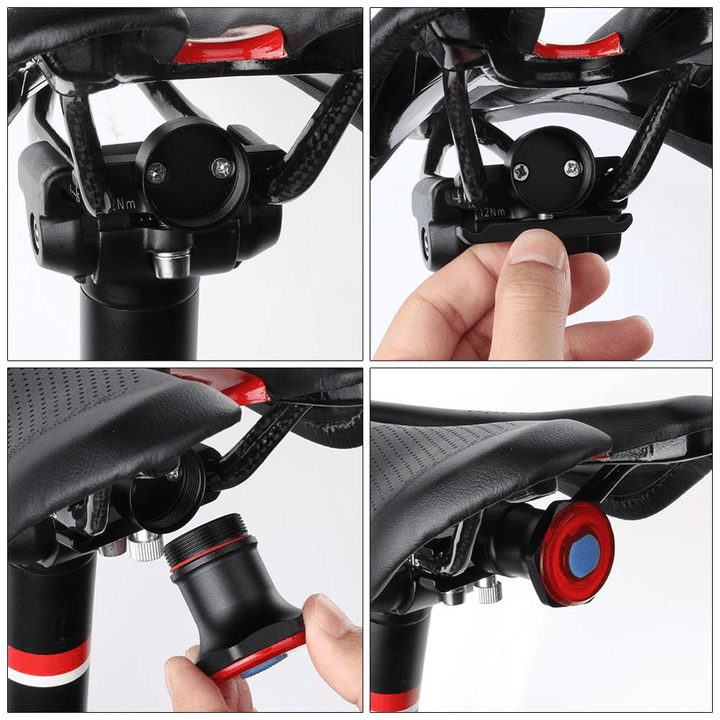 GUB 065 6-Modes USB Rechargeable Bike Light Auto Start/Stop Brake Sensing IPX6 Waterproof LED Bicycle Taillight - MRSLM