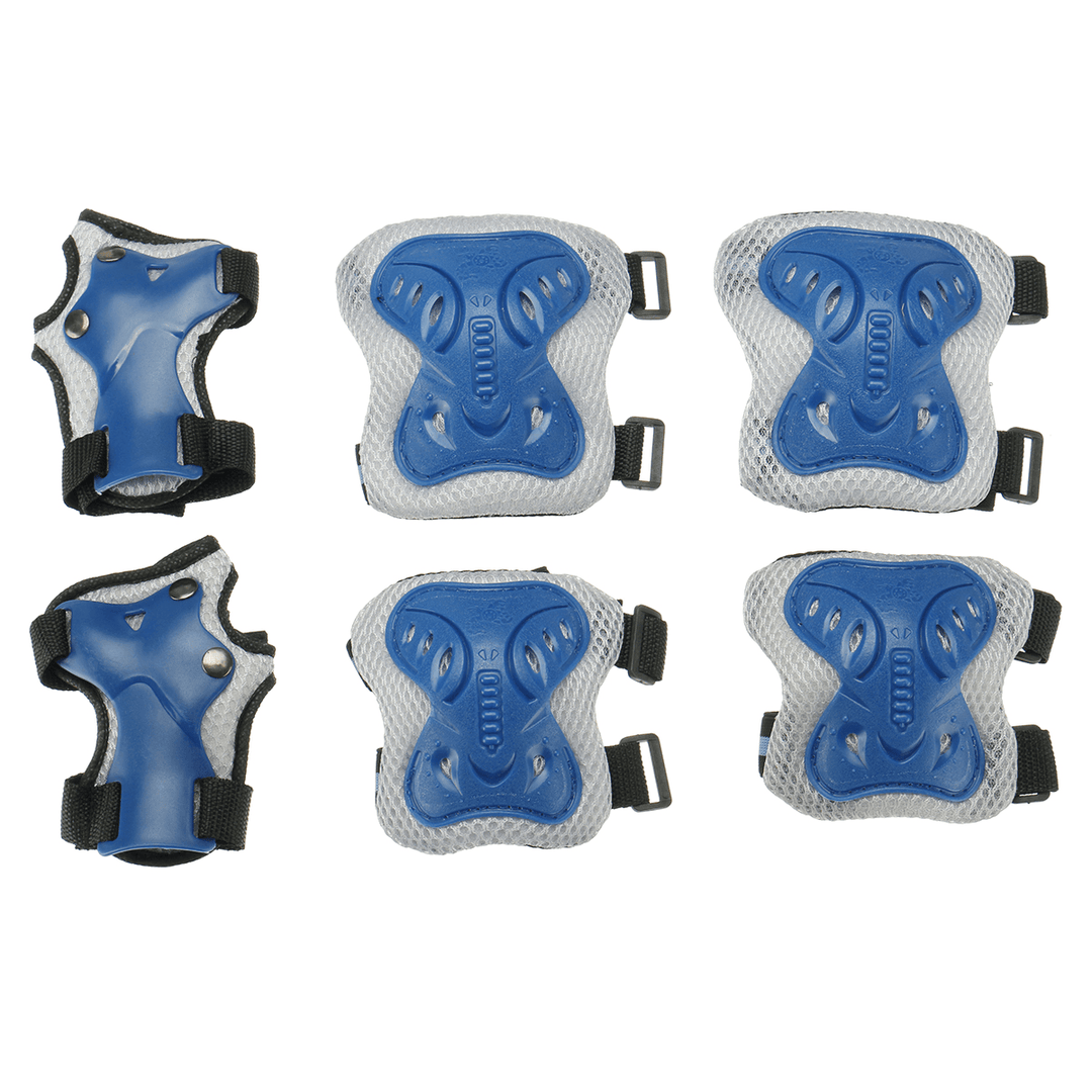 6PCS/ Set Adult Children Knee/Elbow/Wrist Pads Protective Gears for Skateboard Bicycle Ice Inline Roller Skate Protector Kids Scooter - MRSLM