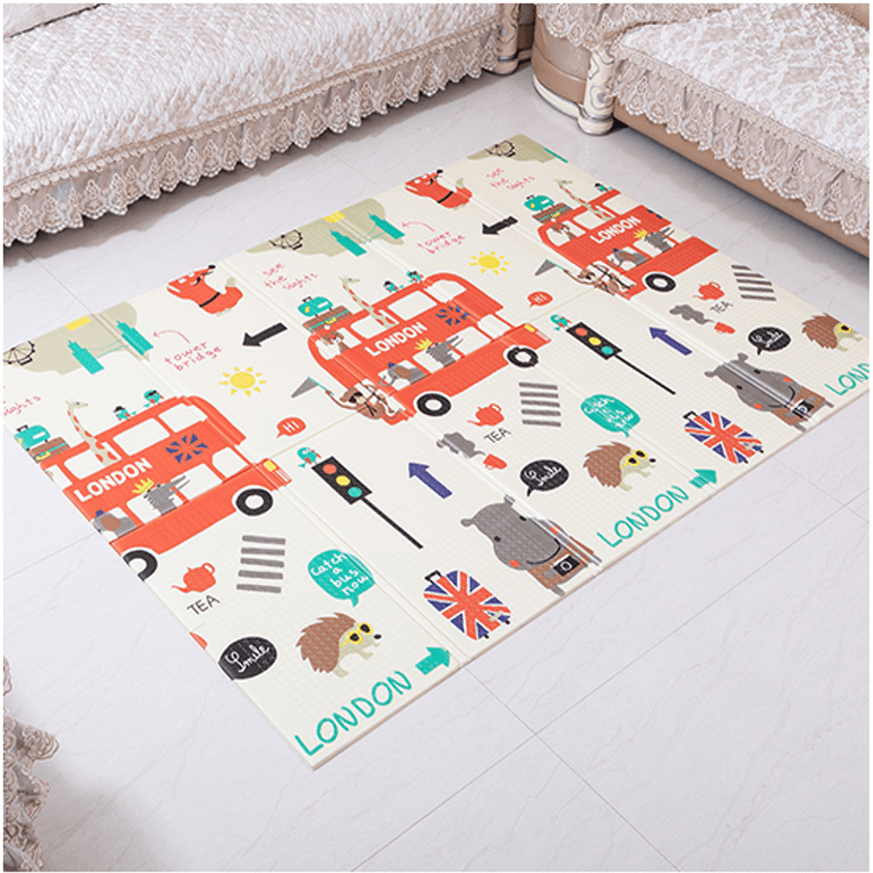 Baby Foldable Floor Play Mat Rug Games Toys Carpet Waterproof Anti-Skid Floor Mat - MRSLM