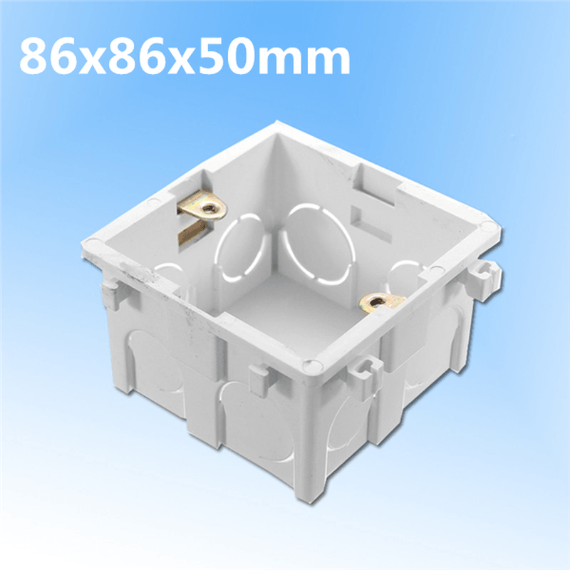 86X86Mm Wall Plate Box Universal White Socket Switch Back Cassette - MRSLM