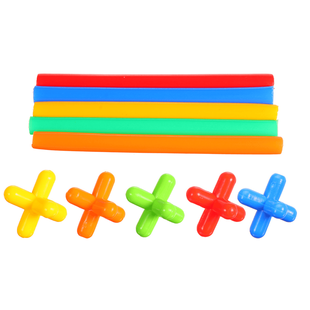 160/500/700 Pcs 4D Plastic Stitching Building Blocks Bricks Straws Kids DIY Educational Toys - MRSLM