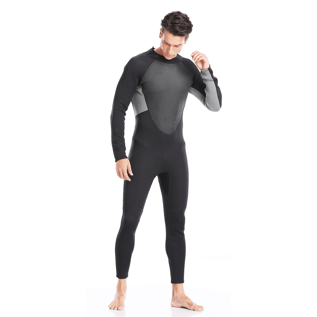 3Mm Men Wetsuits Super Stretch Full Body Diving Suit Adjustable Snorkeling Swimming Long Sleeve - MRSLM