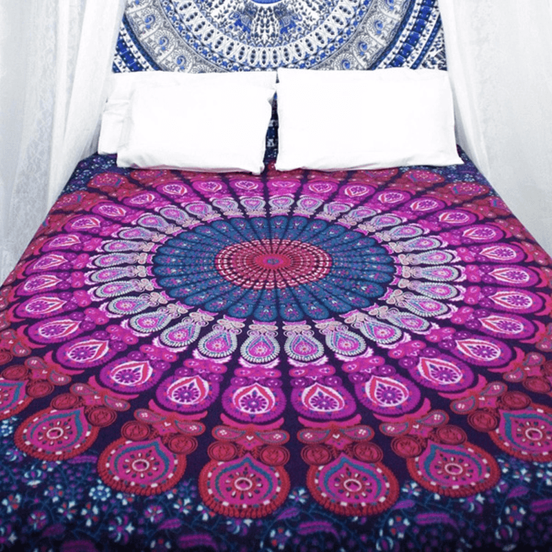 Honana WX-17 150X210Cm Bohemian Style Polyester Fiber Beach Shawl Mandala Rectangle Bed Sheet Tapestry - MRSLM