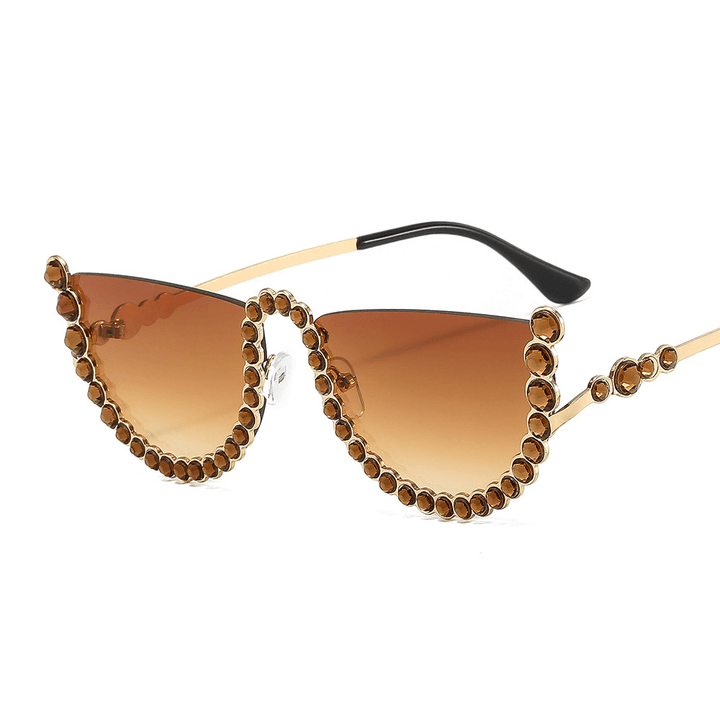 Ladies Gorgeous Diamond Fashion Metal Sunglasses - MRSLM