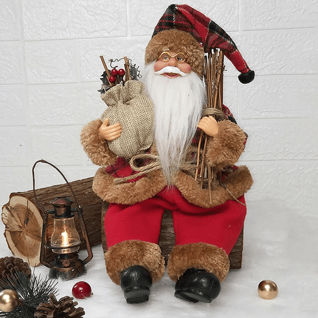 Christmas Santa Claus Doll Christmas Tree Ornament Kid Toy Home Office Christmas Atmosphere Decorations - MRSLM