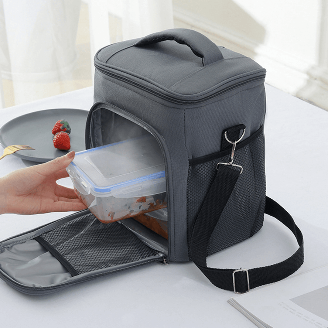 14L Insulated Picnic Bag Carry Lunch Bag Thermal Handbag Outdoor Camping Travel - MRSLM