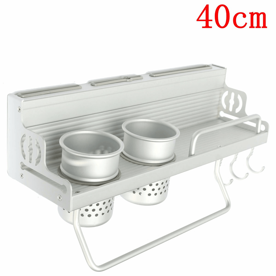 Multifunction Kitchen Pan Storage Rack Organizer Holder Hooks Spice Shelf - MRSLM