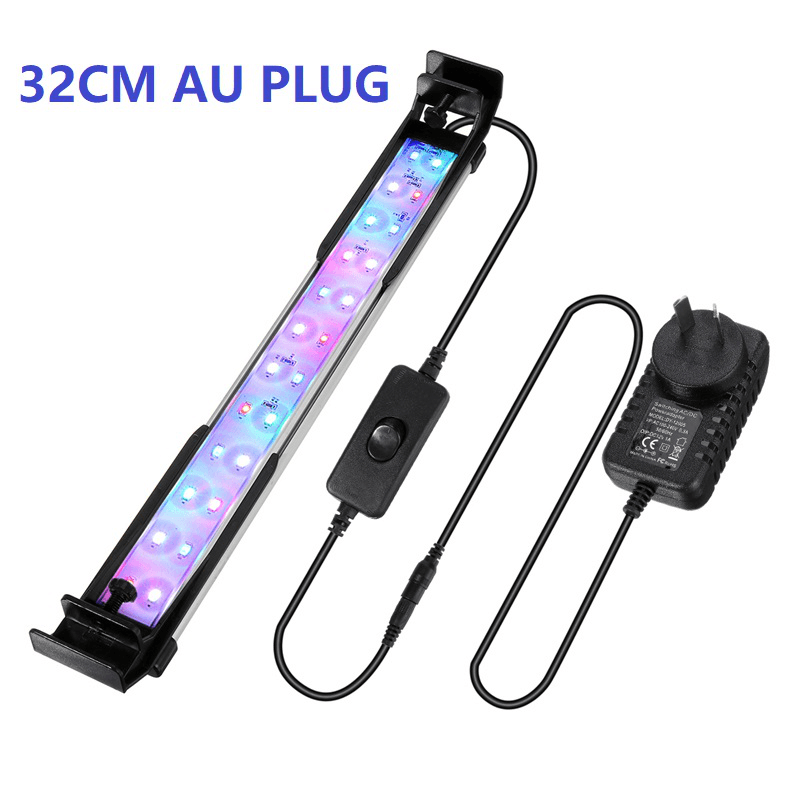 32CM 24LED RGB Aquarium Fish Tank Light 2 Modes Double Drainage Water Grass Lamp - MRSLM