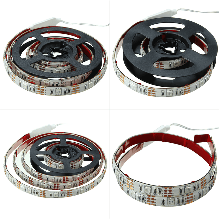 LED Light Strip 50/100/150/200Cm RGB 5050SMD LED Strip Light Battery Operated Waterproof 3 Modes Color Change - MRSLM